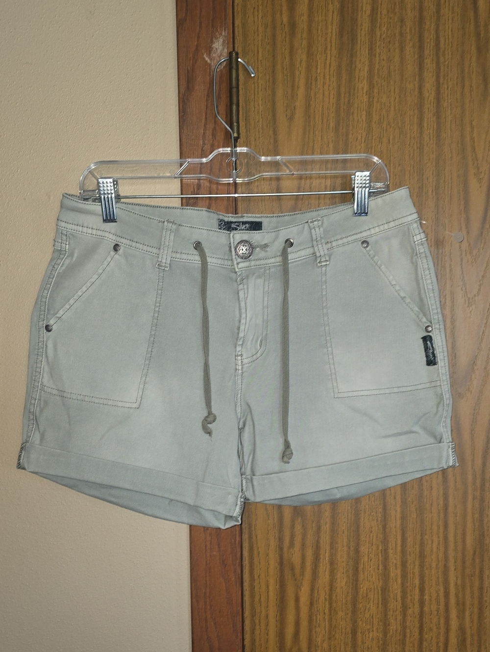 Silver Jeans Women's Light Gray Drawstring Shorts